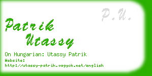 patrik utassy business card